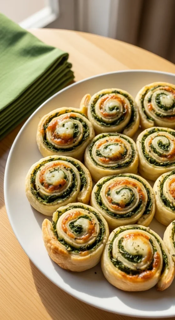Mini Spinach and Cheese Pinwheels