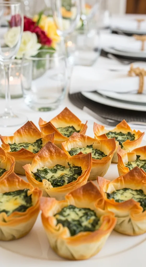  Spinach and Feta Phyllo Cups