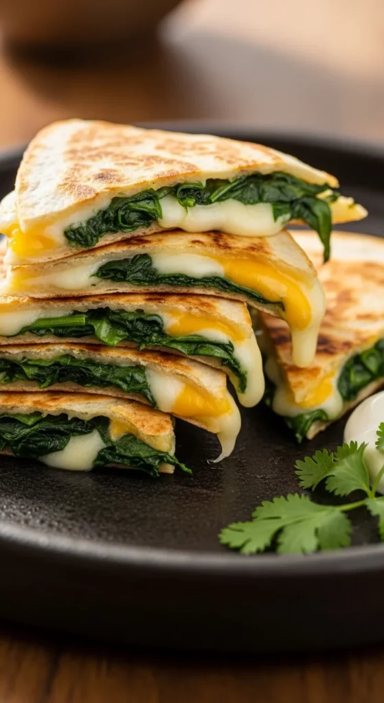  Spinach Quesadilla Wedges