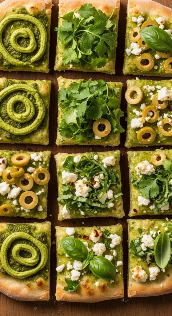 Spinach Flatbread Squares