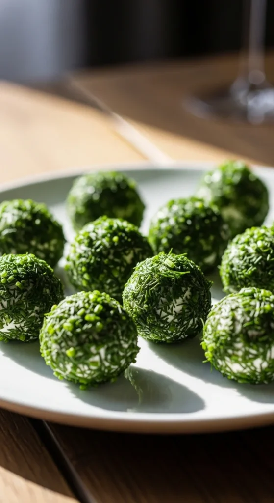  Green Cheese Ball Bites