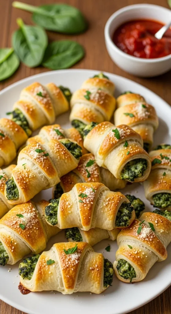Mini Spinach Stuffed Crescents