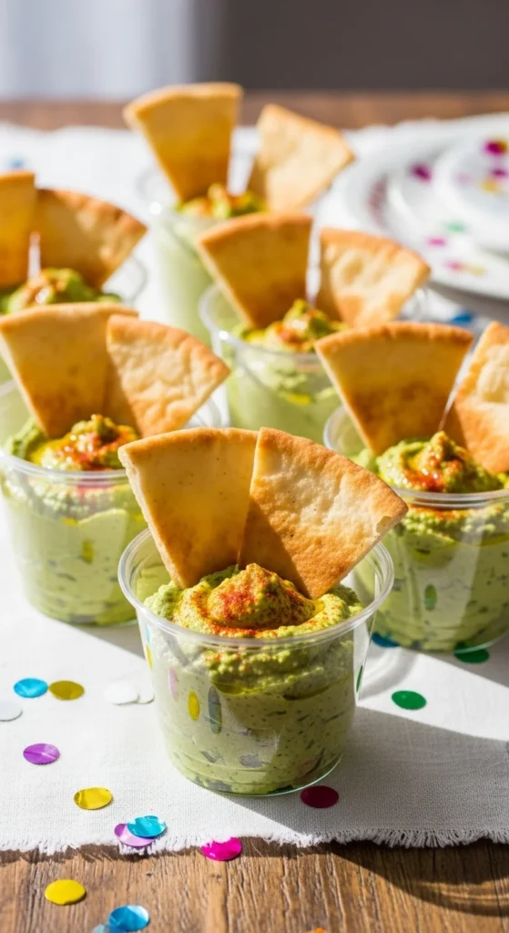 Green Pita Chip Hummus Cups