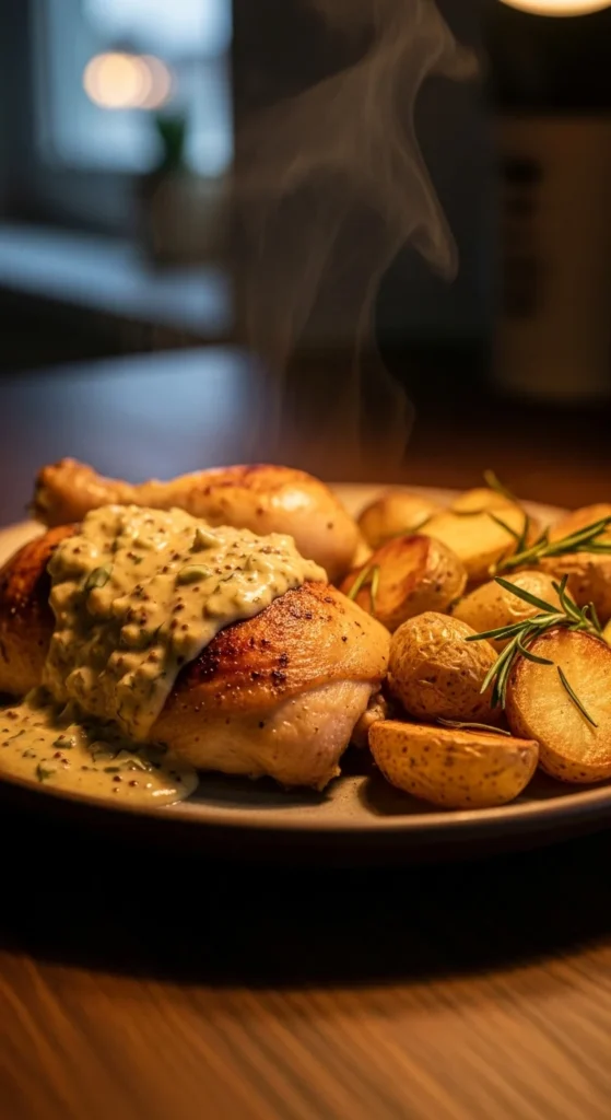 Baked Chicken with Mustard Sauce