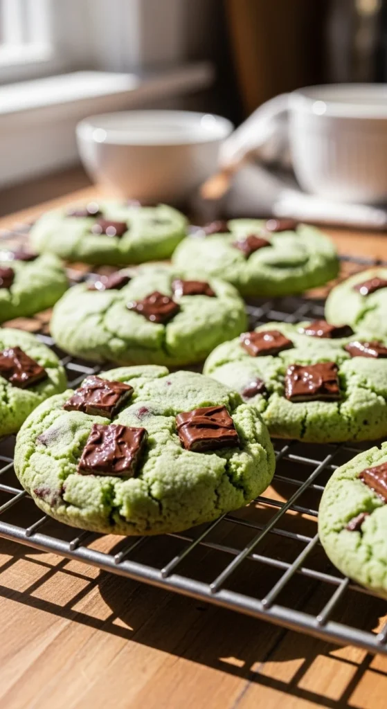 Mint Chocolate Chip Cookies