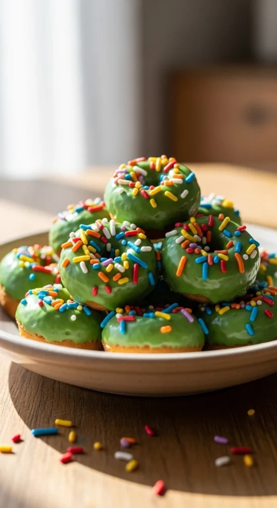 Green Sprinkle Donut Holes