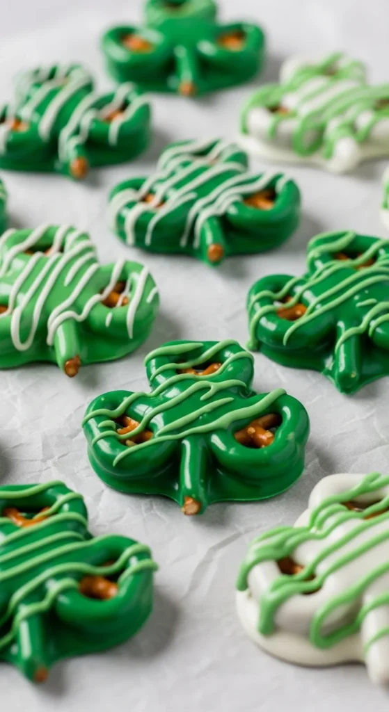 Shamrock Pretzel Treats