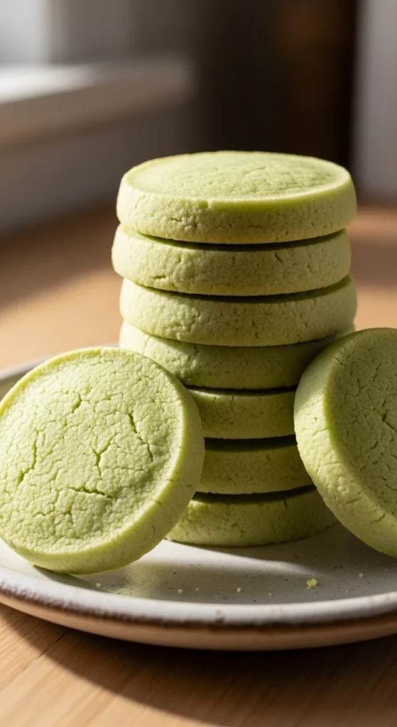 Green Tea Shortbread Cookies
