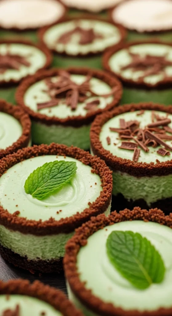 Mint Chocolate Cheesecake Cups