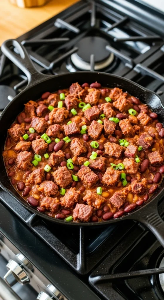 Corned Beef and Beans Skillet