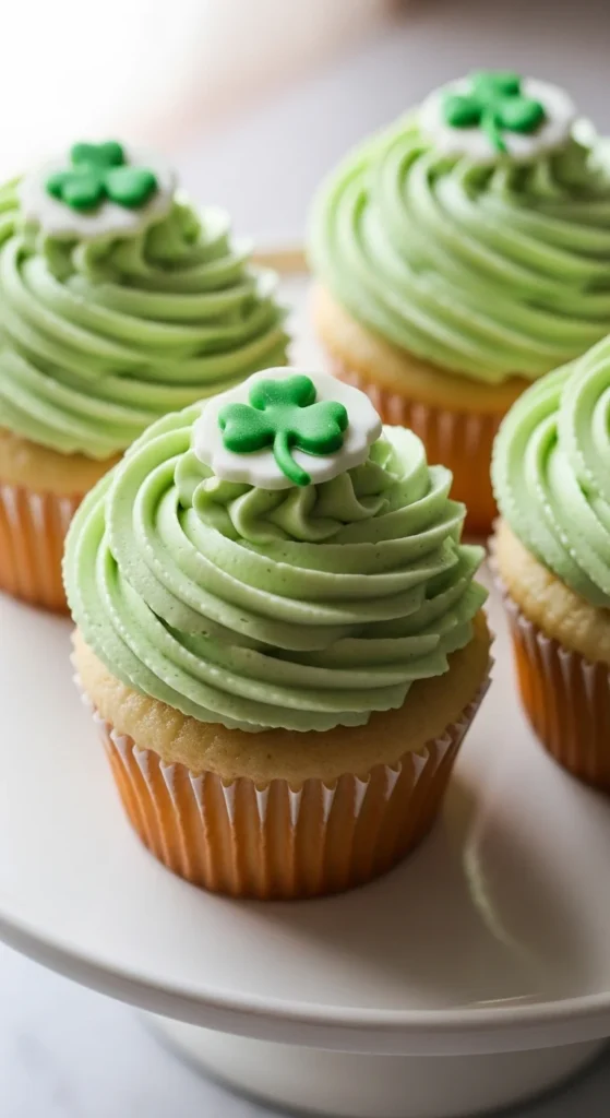 Classic Vanilla Clover Cupcakes