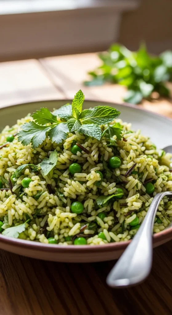 Green Herb Rice Pilaf