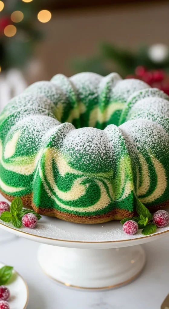 Green Marble Bundt Cake