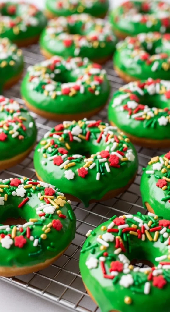 Green Sprinkle Donuts