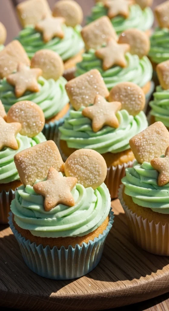 Green Sugar Cookie Cupcakes