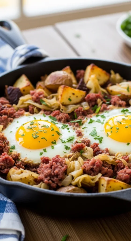 Corned Beef and Cabbage Breakfast Skillet