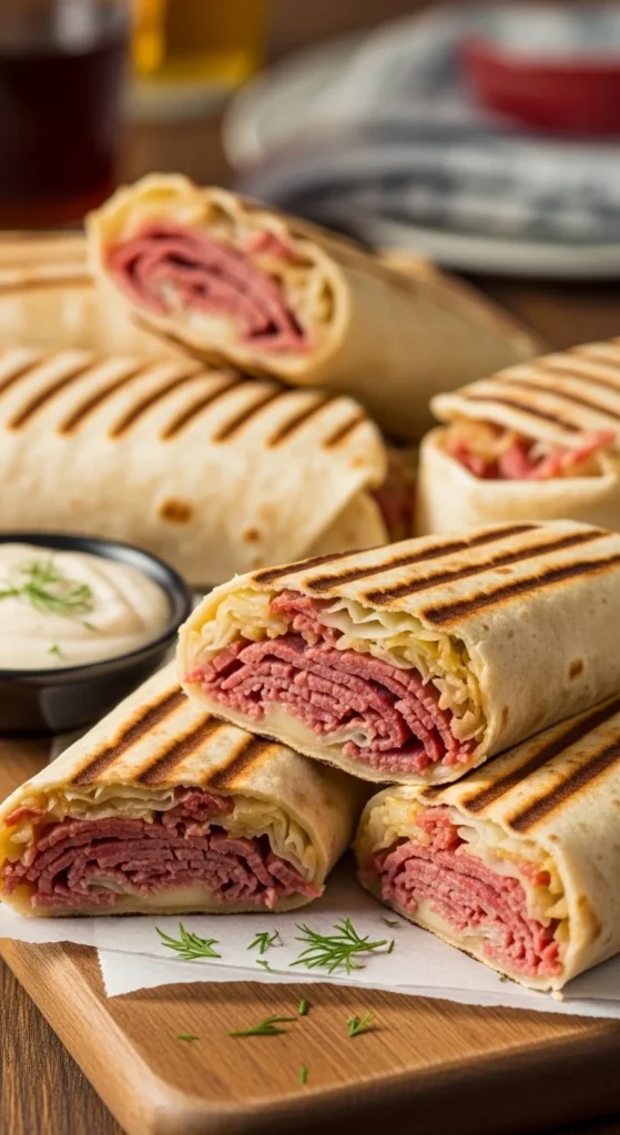 Corned Beef and Cabbage Griddle Wraps