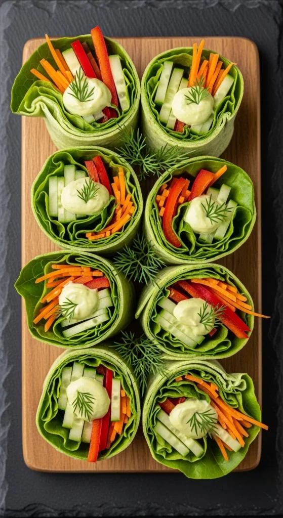 Lettuce and Cucumber Wraps
