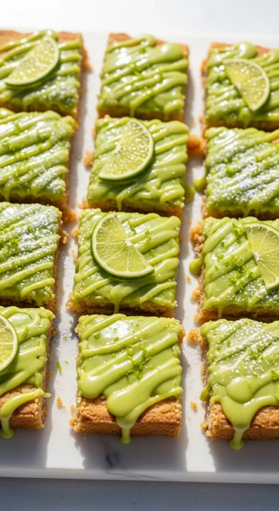 Lime Sugar Cookie Bars