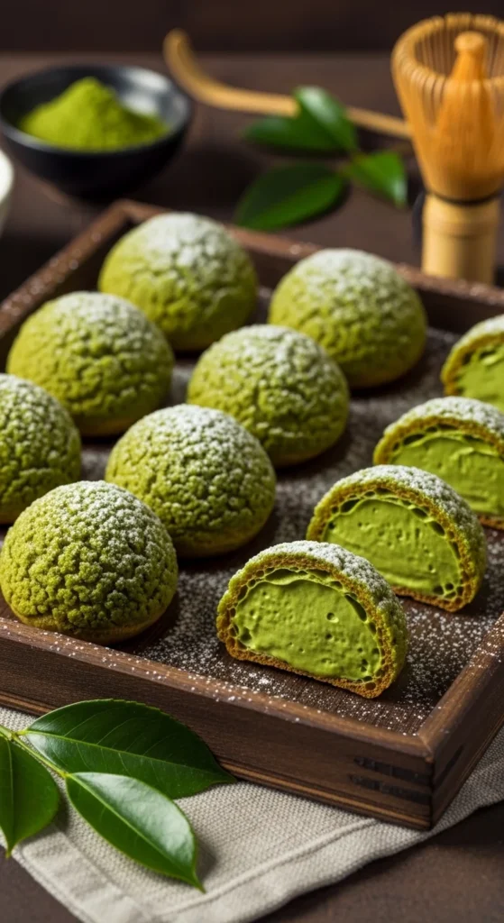 Matcha Cream Puffs