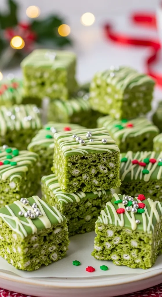 Matcha Rice Krispie Treats