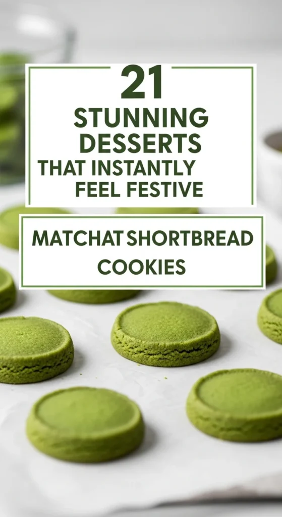 Matcha Shortbread Cookies