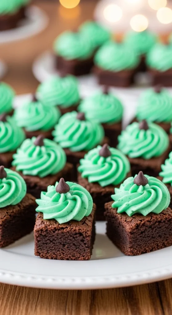 Mint Brownie Bites