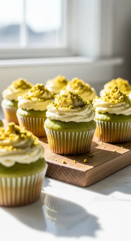 Pistachio Bakery Cupcakes
