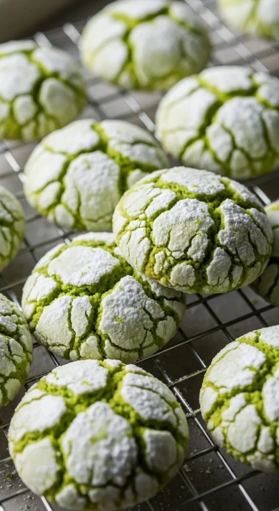 Soft Lime Crinkle Cookies