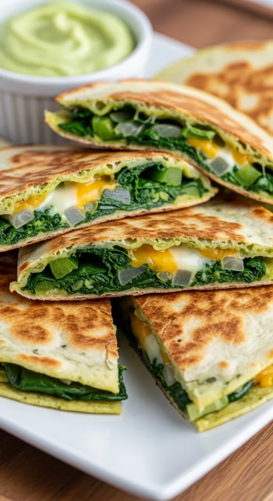 Spinach Cheese Quesadillas