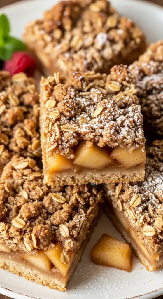 Baked Apple and Oat Crumble Squares