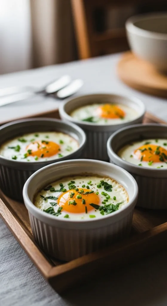 Baked Eggs With Herbs