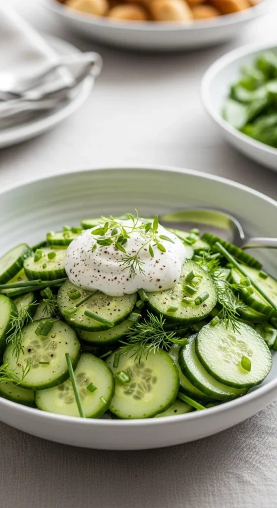 Creamy Cucumber Salad Bowl