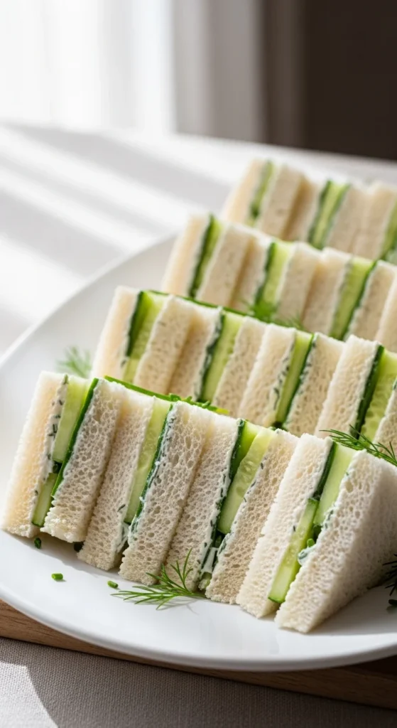 Cucumber & Cream Cheese Sandwiches