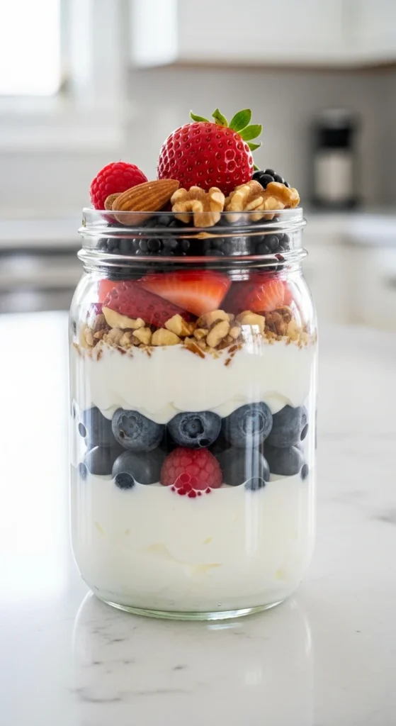 Greek Yogurt Parfait with Fruit and Nuts