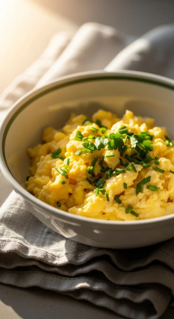 Green Herb Scrambled Eggs