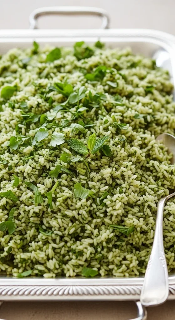 Green Rice Pilaf Tray