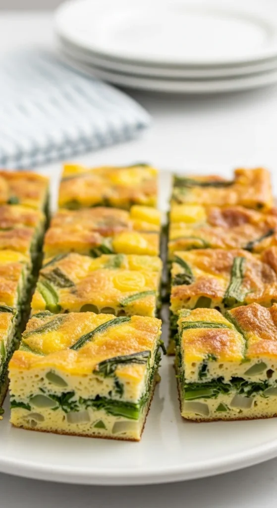 Green Veggie Frittata Squares