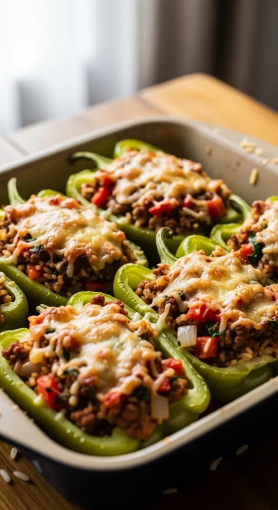 Oven-Baked Stuffed Peppers