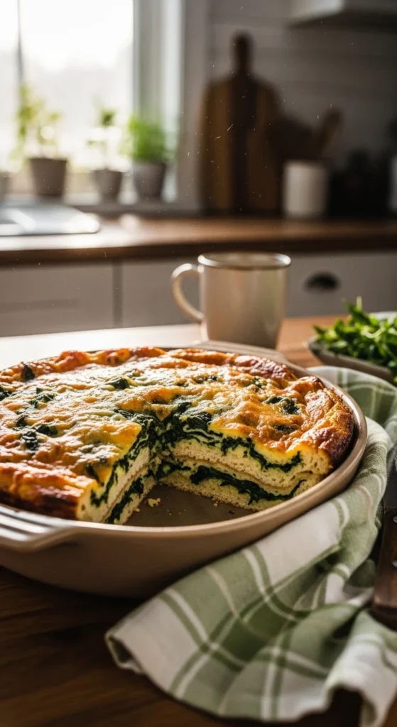 Spinach & Cheese Breakfast Strata