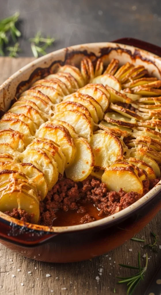 Baked Beef and Potato Hotpot
