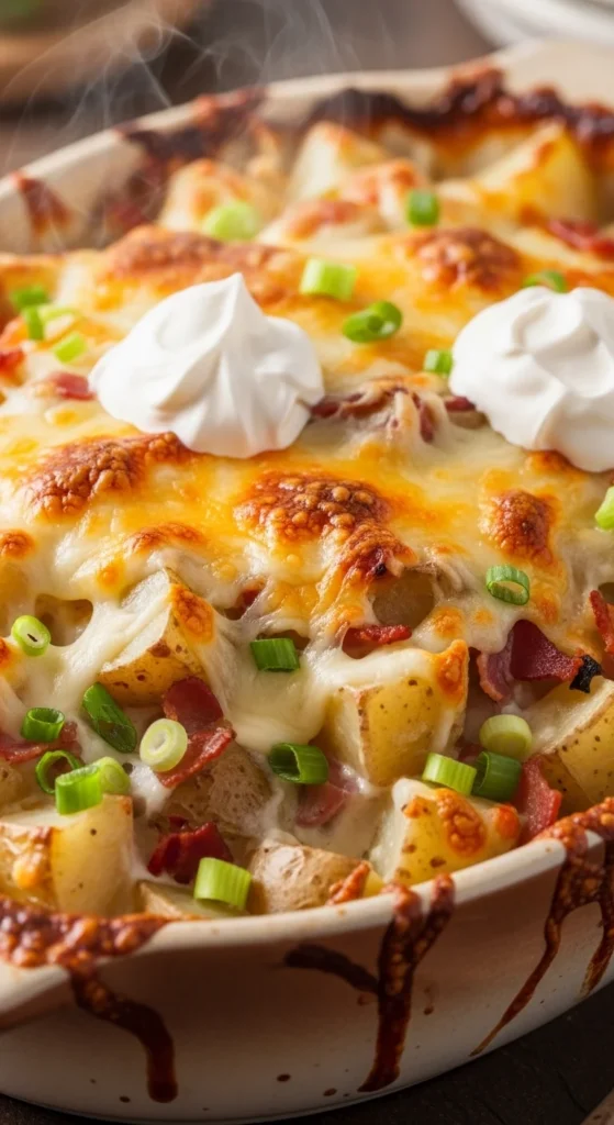 Baked Potato and Cheese Dish